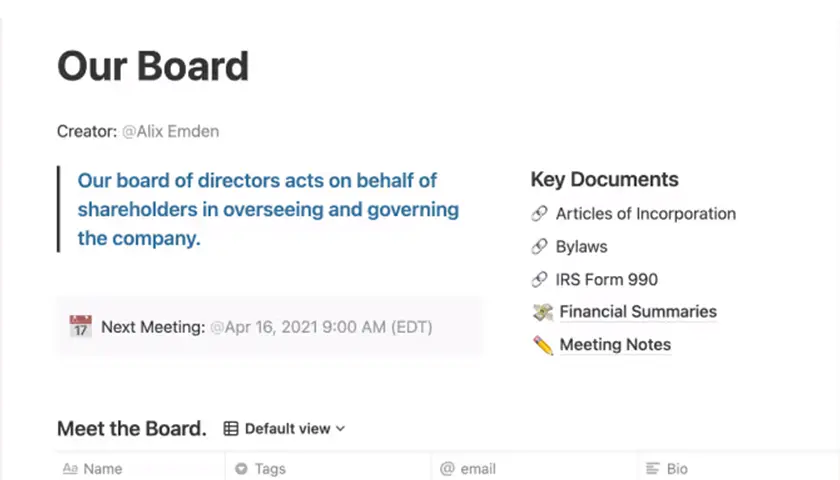Image de produit de modèle pour conseil d’administration