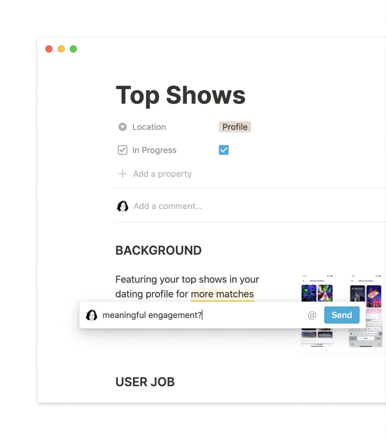Creating a template for specs in Notion allows for easy documentation and collaboration.