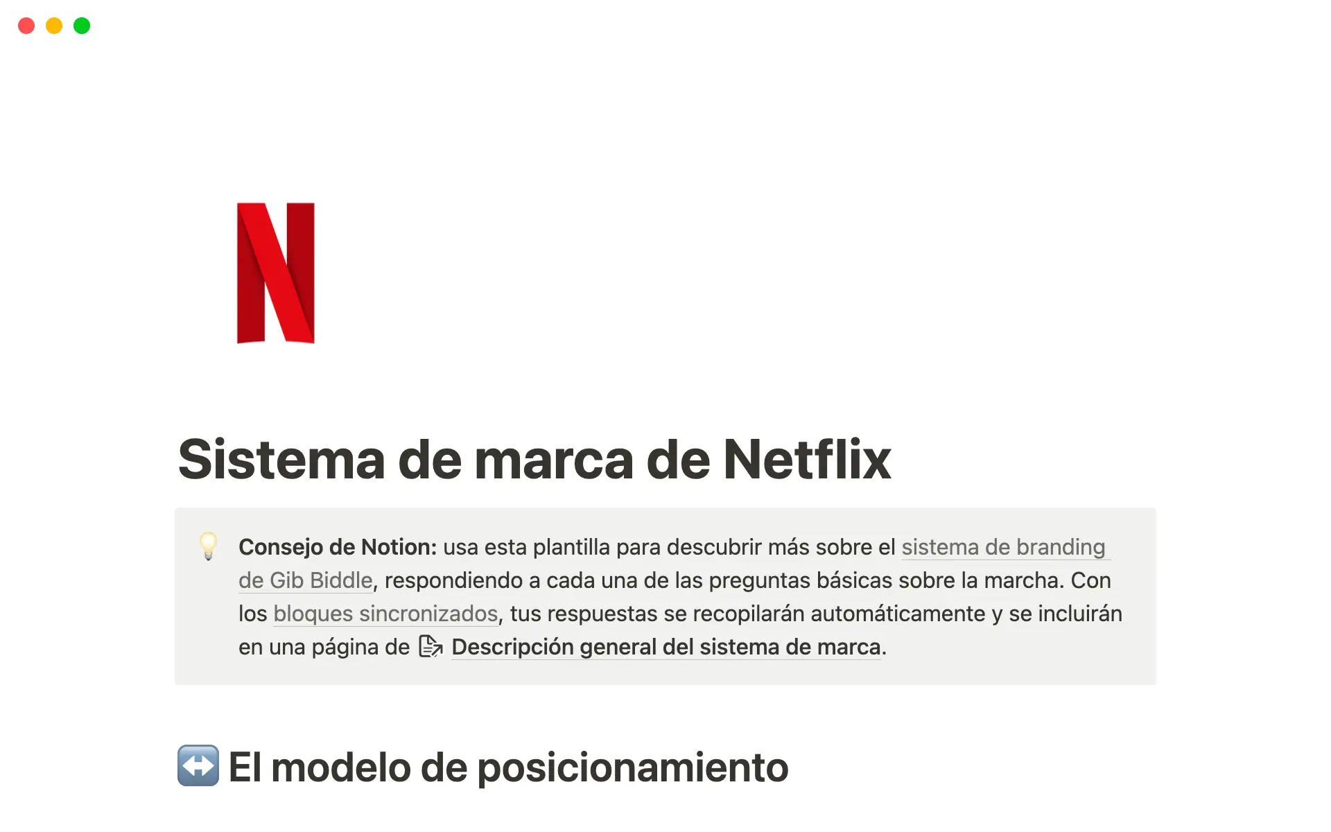 Plantilla de marco de trabajo para marca de Netflix
