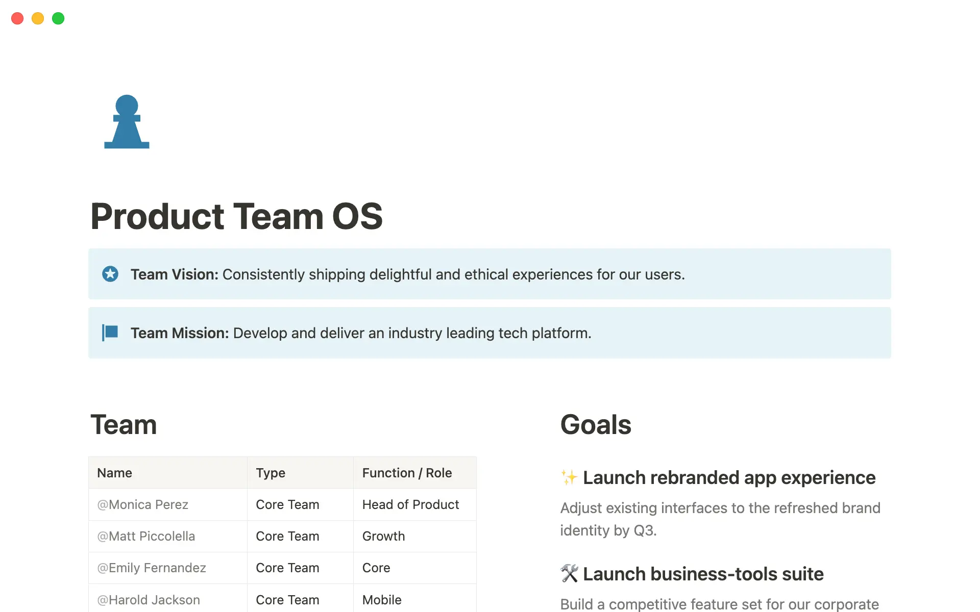 Utiliza una página de inicio del equipo para agrupar la información más importante de tu equipo y compartirla con colaboradores de distintas funciones.