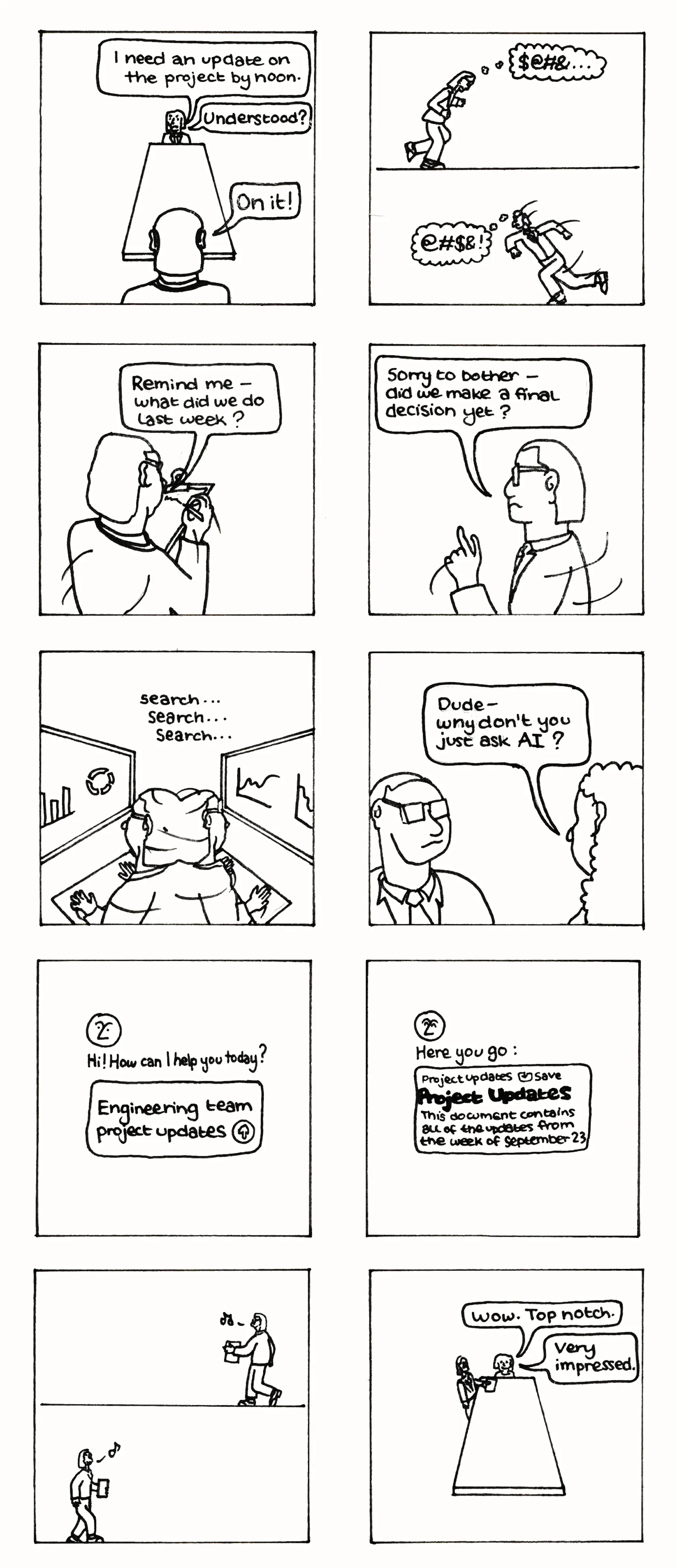 Notion AI comic