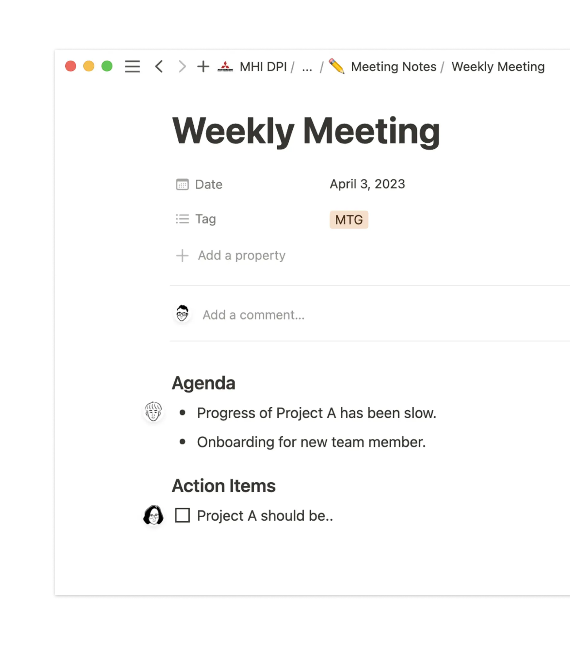 Creating meeting minutes together as a team created a collaborative mindset.