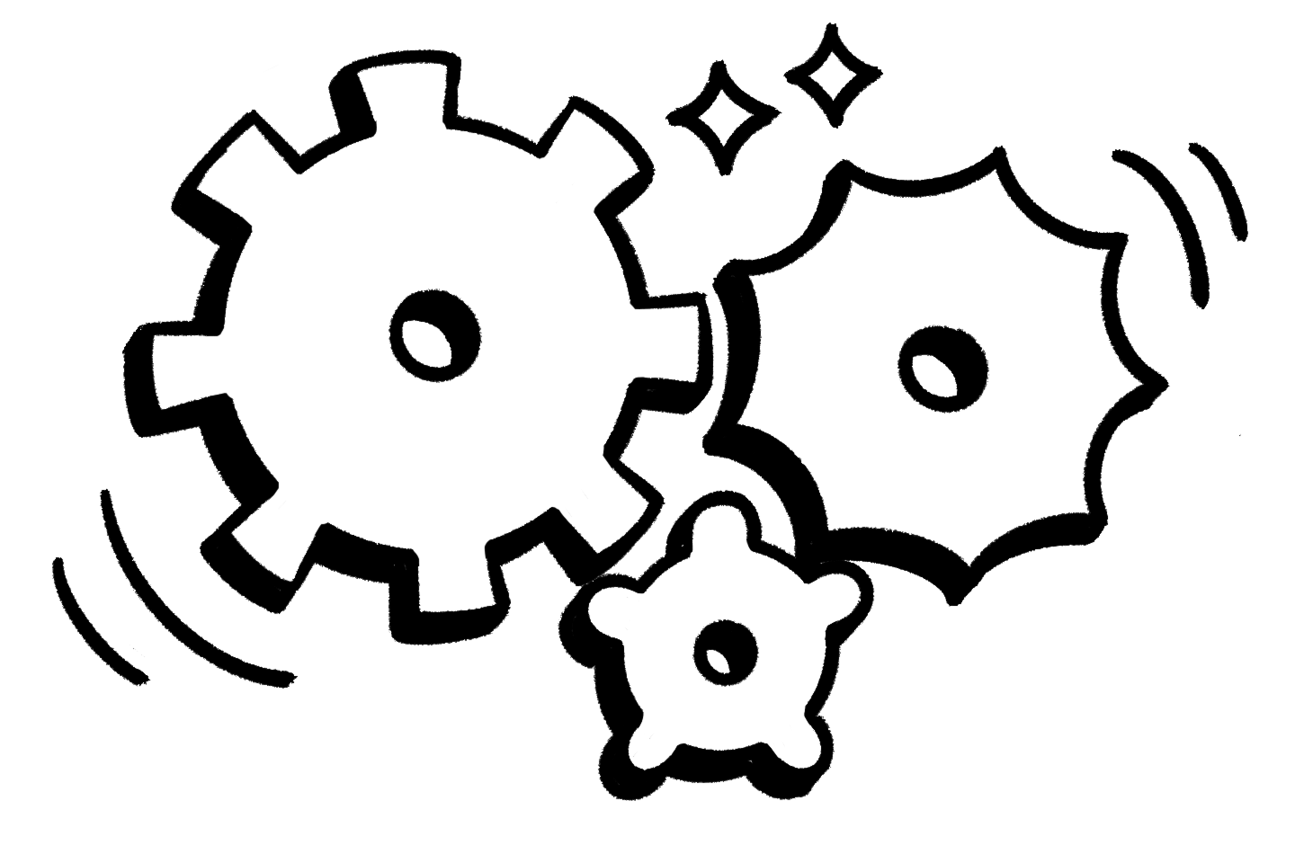 Spot Illustration: Gears (B&W)