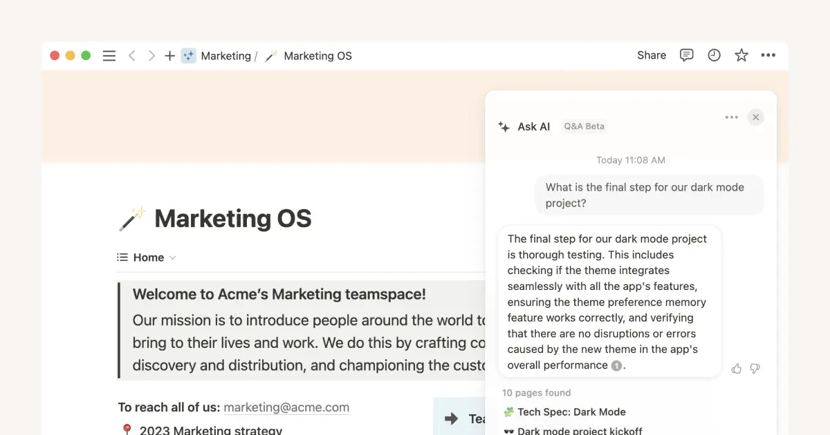 Comprendre comment les réponses de Notion Q&A peuvent vous aider à obtenir de meilleurs résultats