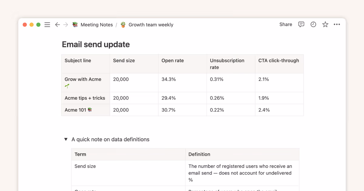The best ways to use simple tables in your Notion pages (and when not to)
