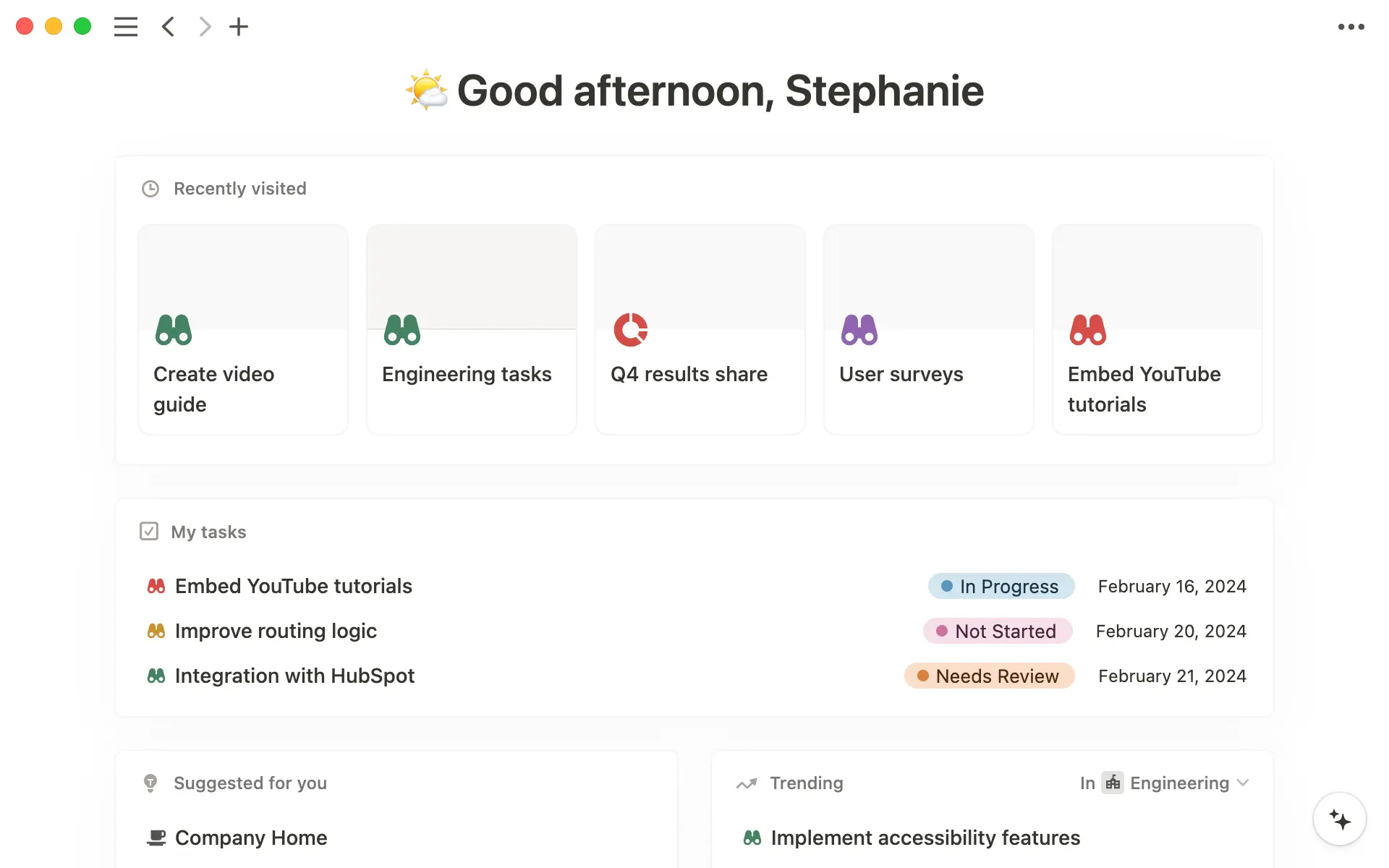 Bannière Mes tâches