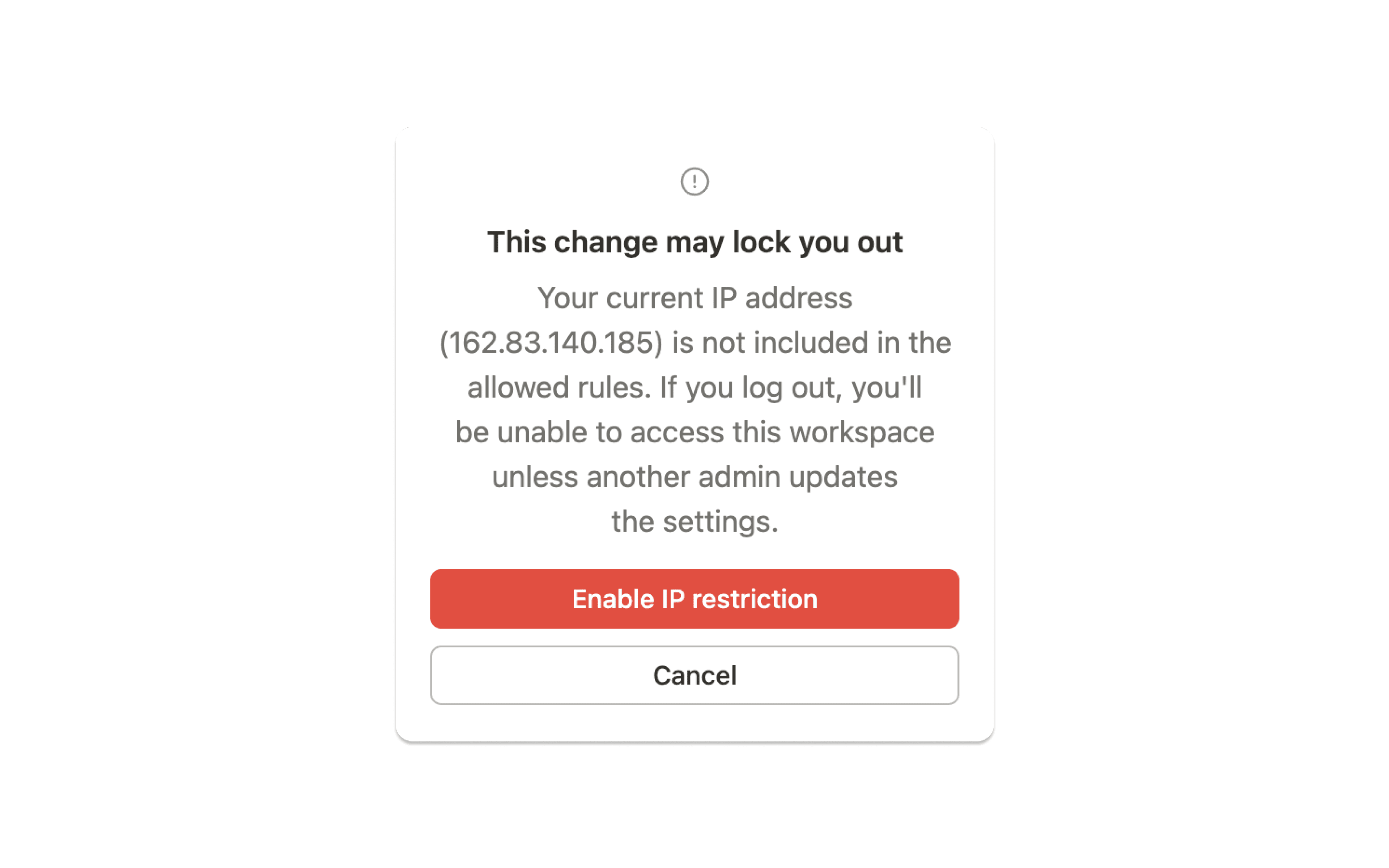hc: Anmeldefehler bei eingeschränkter IP-Adresse