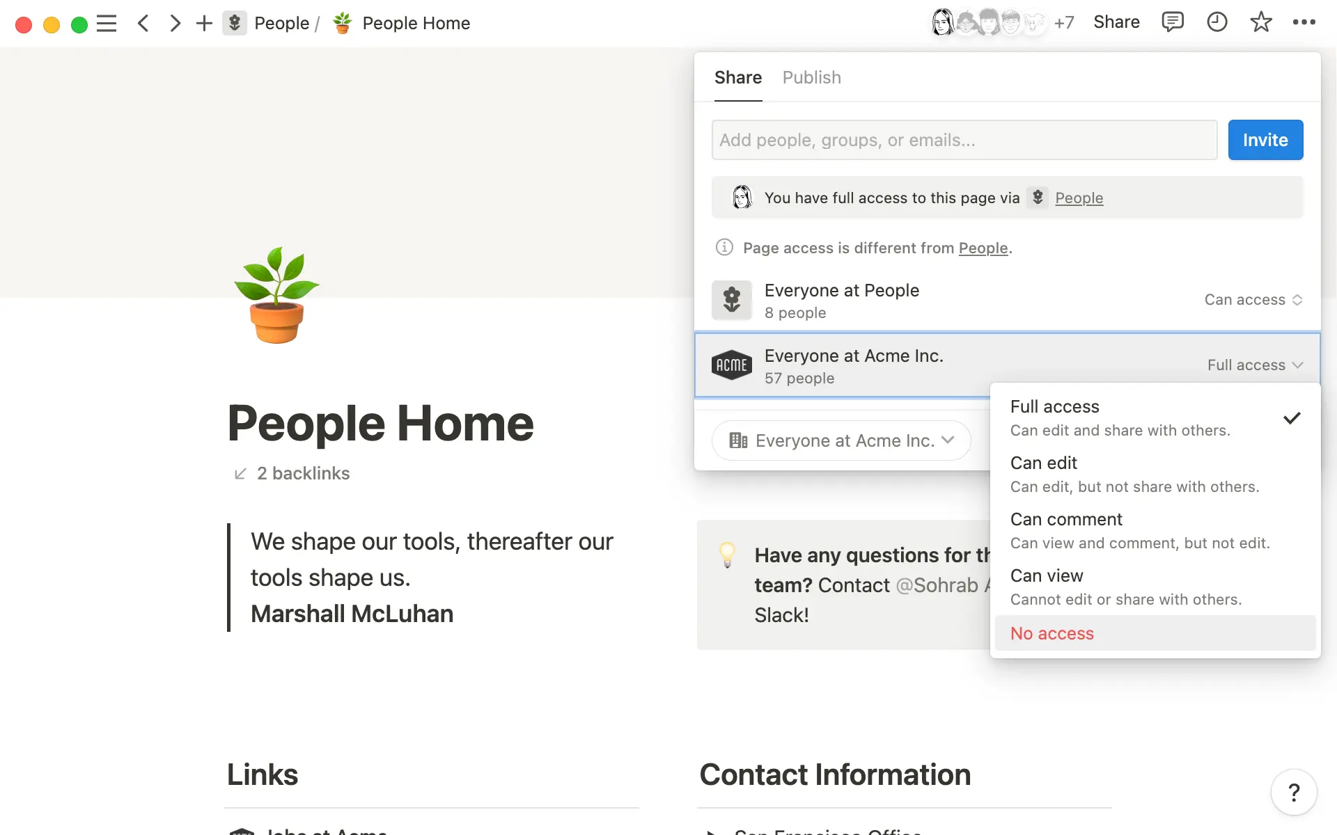 Donnez aux différents membres de votre équipe des autorisations en fonction de leurs besoins.