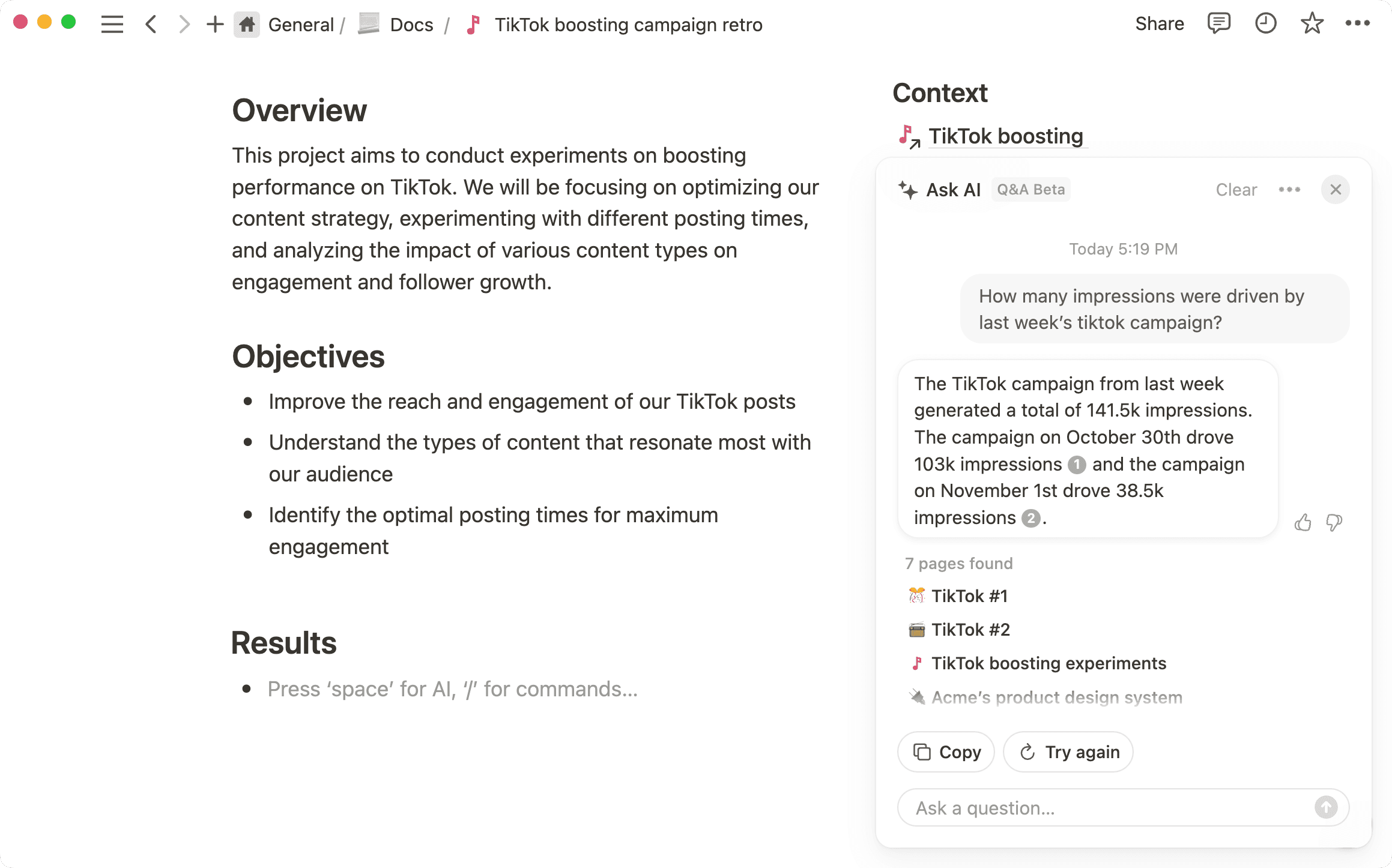 Trouvez facilement des données de campagne utiles en donnant une contrainte temporelle dans votre question.