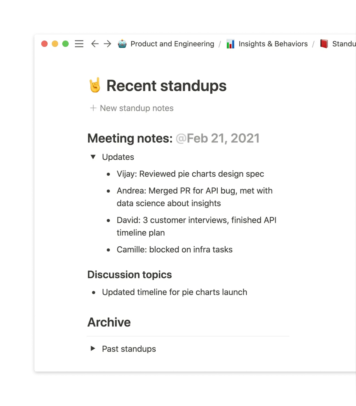 Share information and save decision-making context forever.
