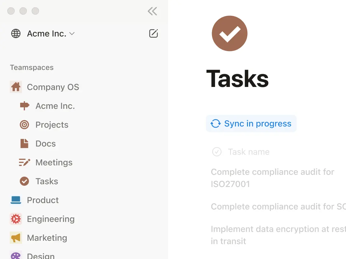 Customizable workspace