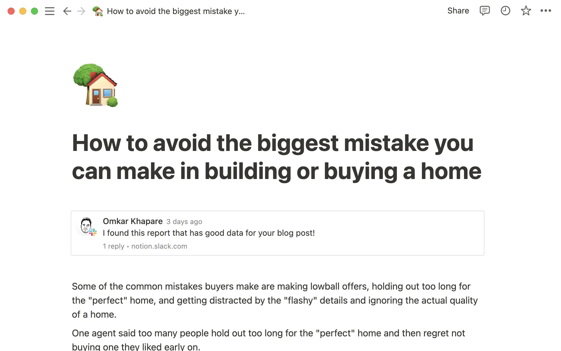 Intégrez directement des messages Slack dans vos pages Notion.