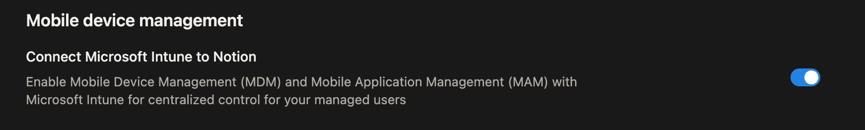 Microsoft Intune mit Notion verbinden