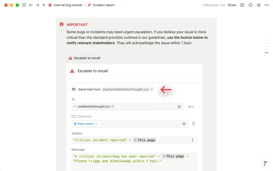 Personnalisez vos formules pour contrôler les personnes qui reçoivent des notifications et le corps de l’e-mail.