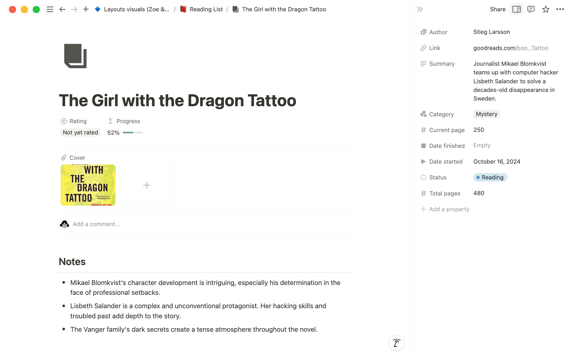 Gardez une trace de tout en créant une vue simple et facile à intégrer pour votre page principale.