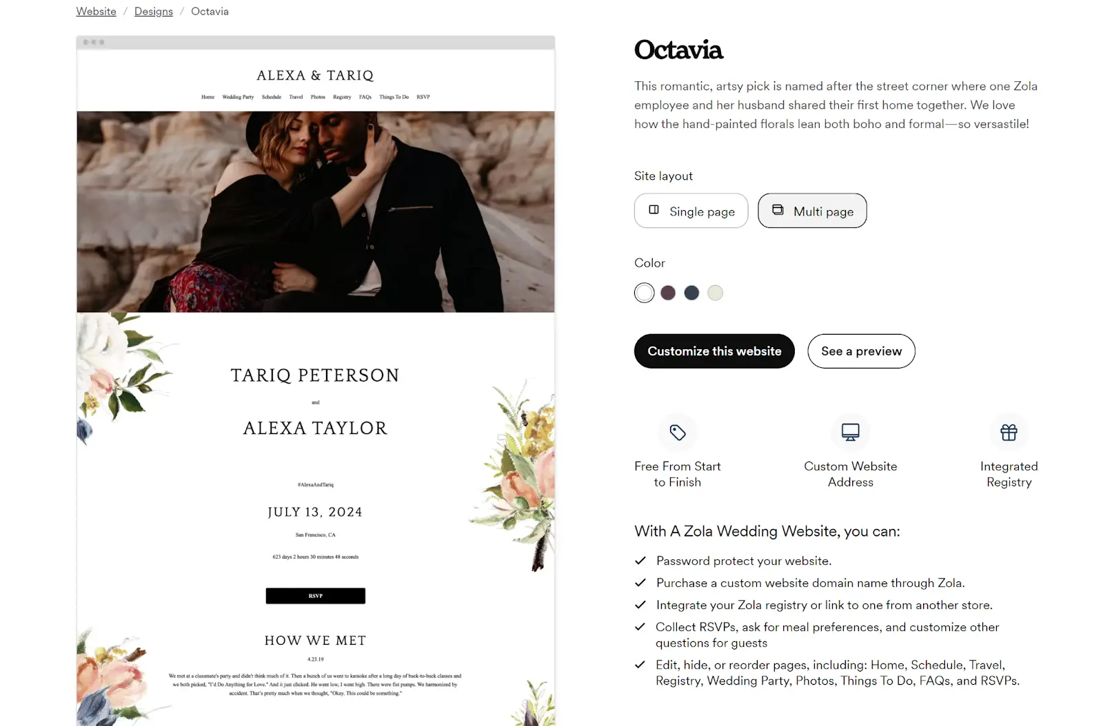 Zola template Octavia