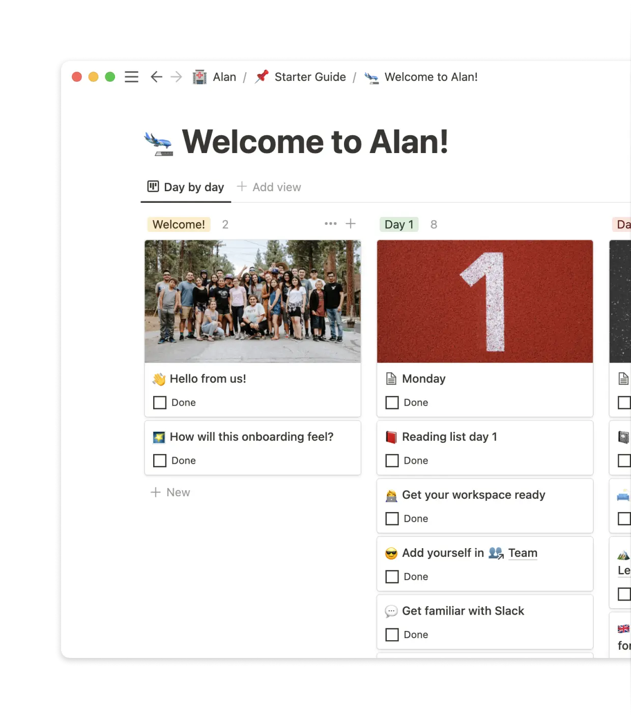 Un tableau personnalisé pour une intégration réussie.