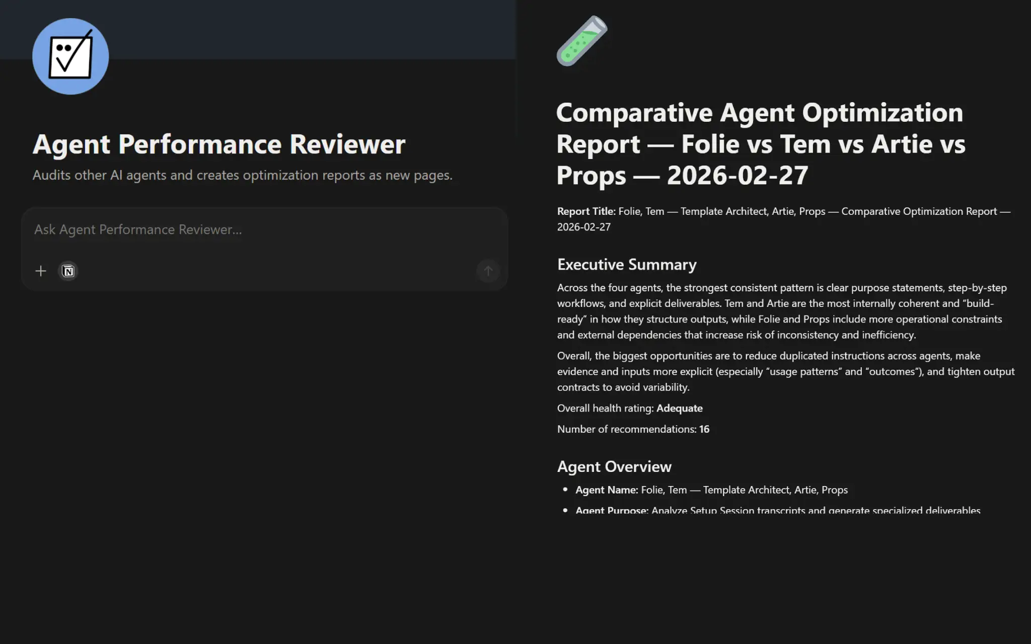 Agent Performance Reviewer