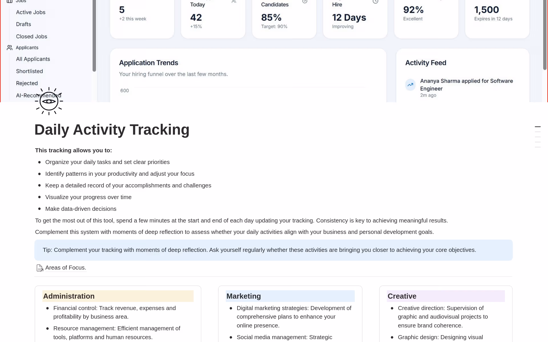 Screenshot of The builder’s operating system collection by Notion