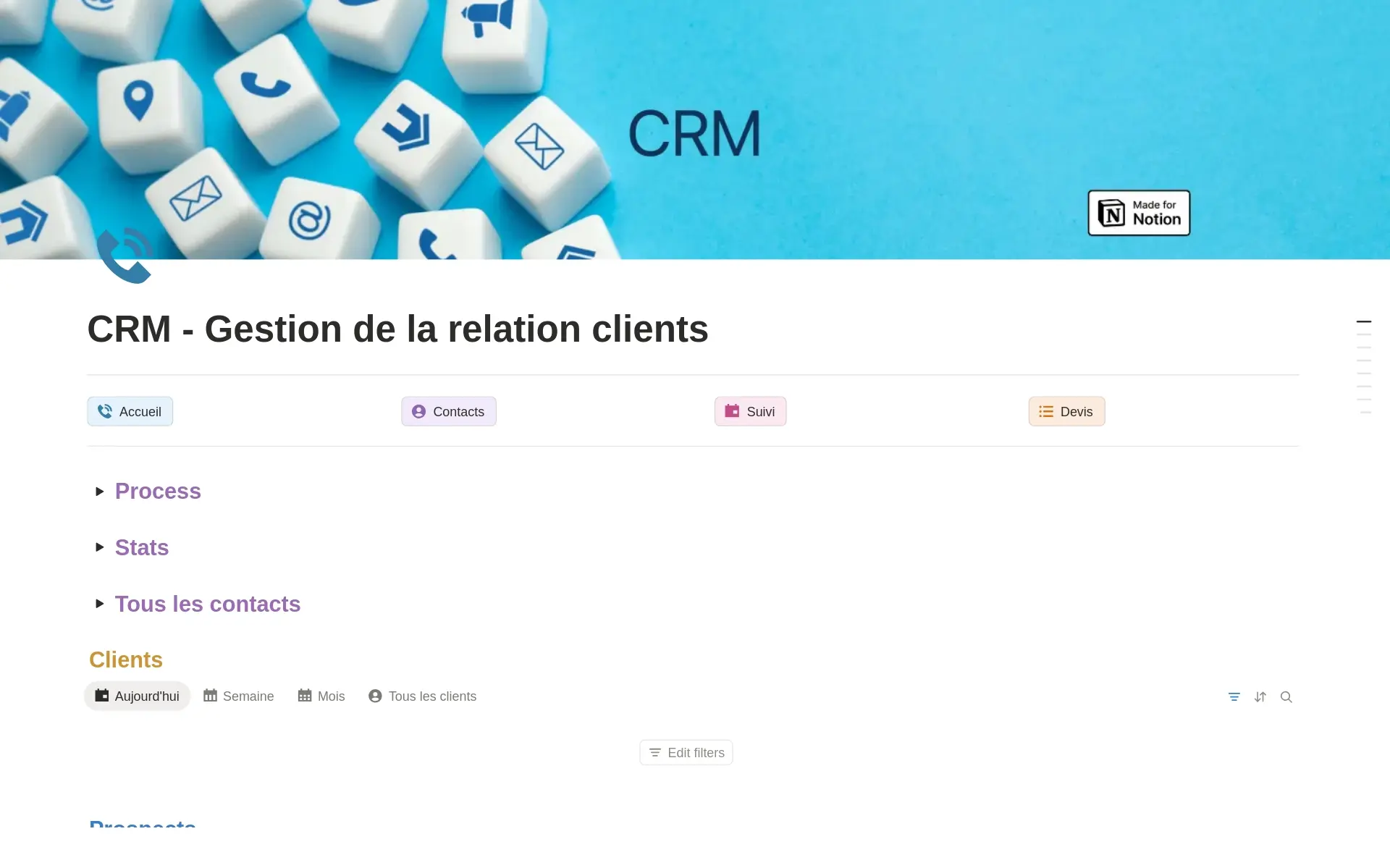 Capture d’écran de la collection Build your business in Notion par Notion